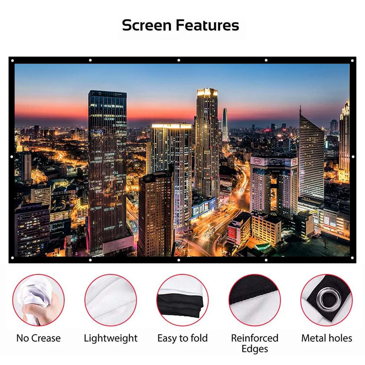 150 Inch 16:9 Foldable Projection Screen E603