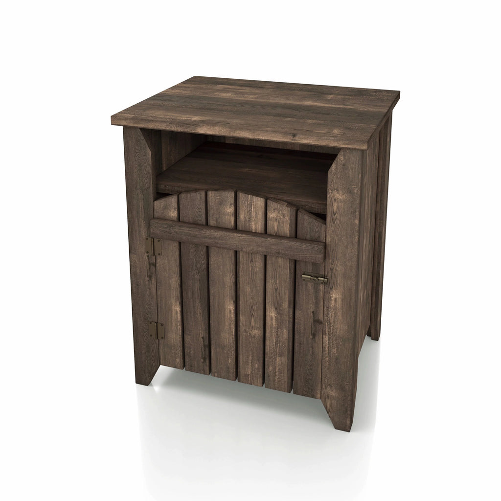 Rustic Oak 20-inch 2-Shelf Side Table Set of 2 P85565
