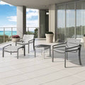 Mocha Aluminum Slat Patio Dining Chair Z145