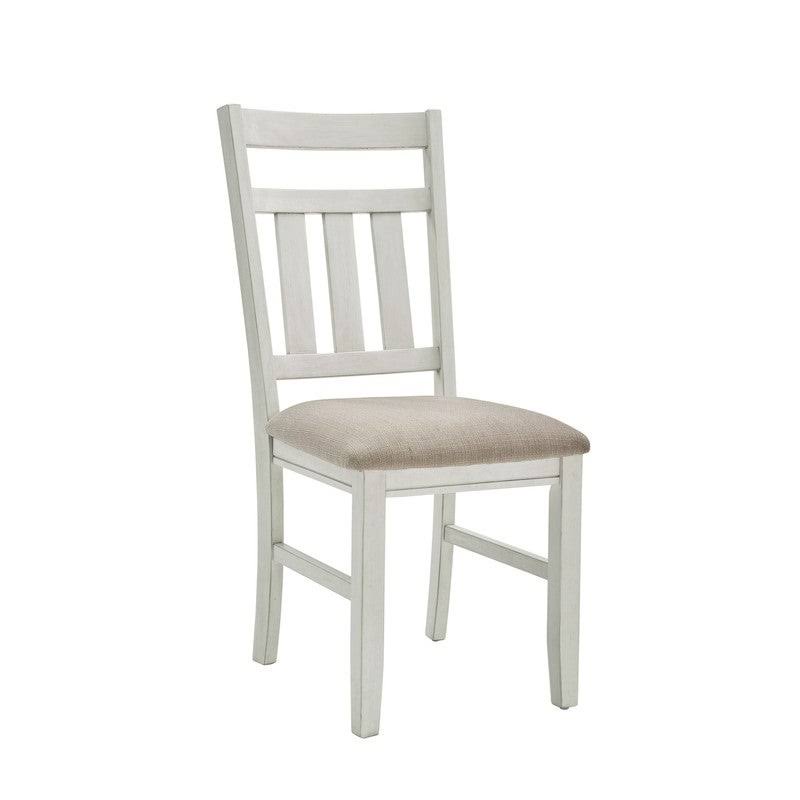 Smokey White Rustic Farmhouse Dining Chair Set of 2 N64857