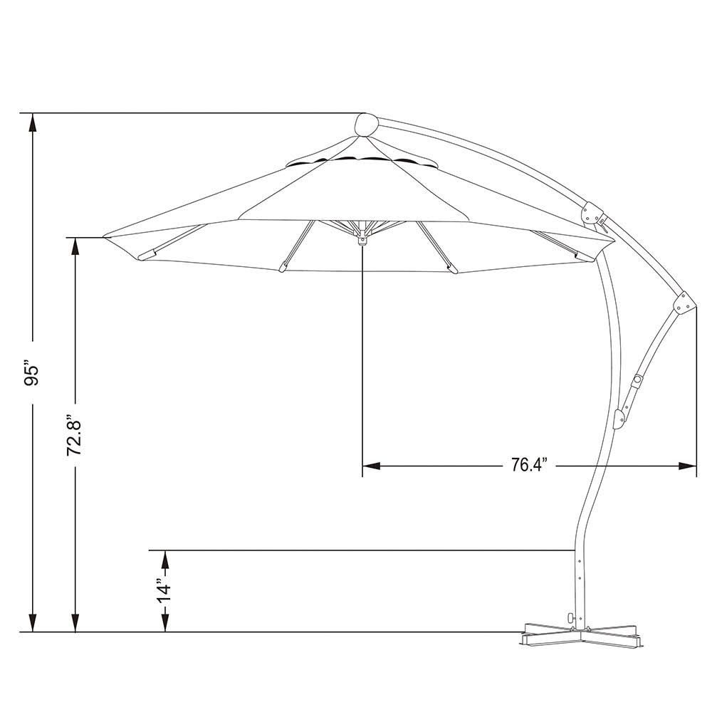 9' Cantilever Umbrella A61202