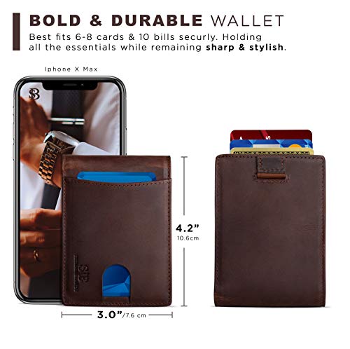 RFID Blocking Genuine Leather Bifold Wallet U839