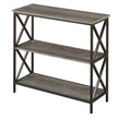 3-Tier Weathered Gray Bookcase W187613