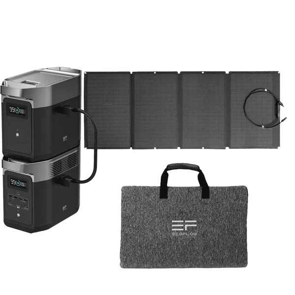 Portable Power Station with Extra Battery and Solar Panel B362427