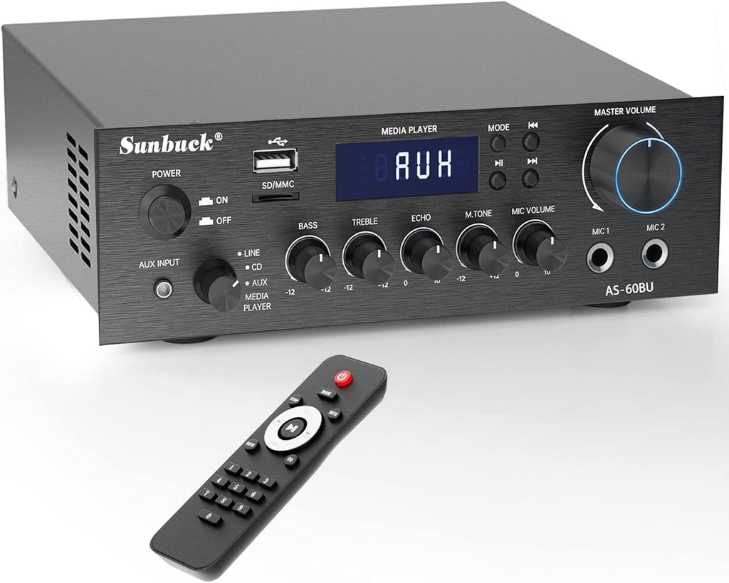 180W Wireless Bluetooth Stereo Amplifier, Dual Channel, Pack of 2 F15816