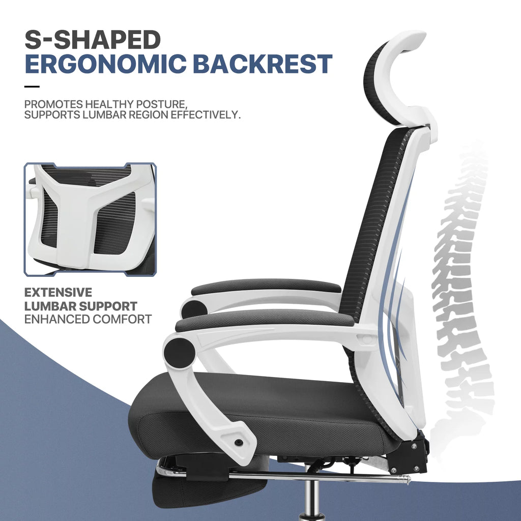 Black Computer Desk and Chair Set with Bookshelf S898