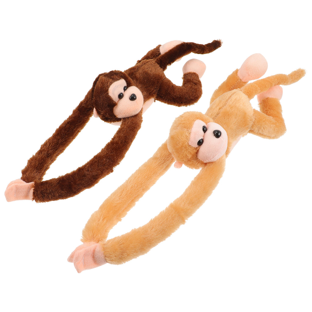2Pcs Hanging Plush Monkey Doll Stuffed Animal Toy R361392