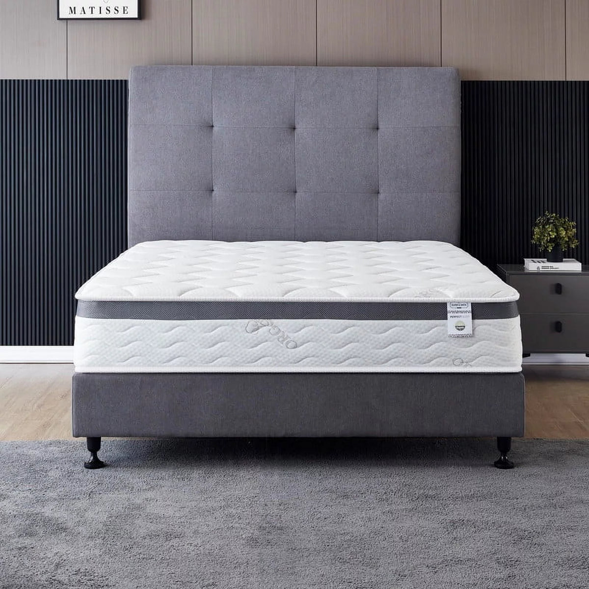Twin Size 10 Inch Memory Foam Spring Hybrid Mattress Y44673
