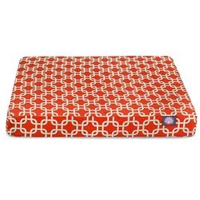 Red Rectangle Orthopedic Memory Foam Dog Bed L69583