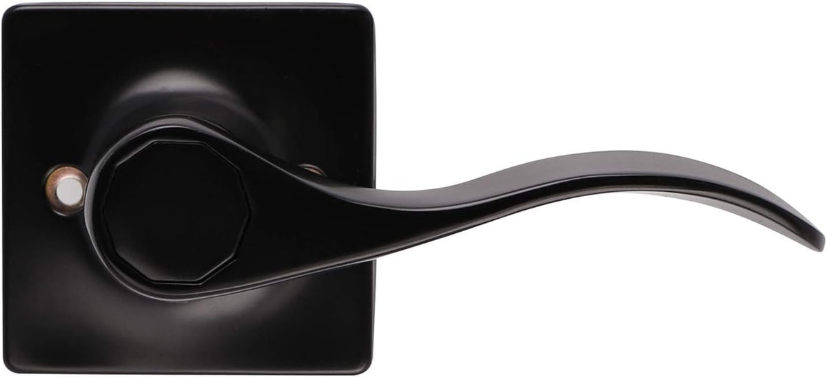 Black Keyless Privacy Door Lever Handles 5 Pack A354