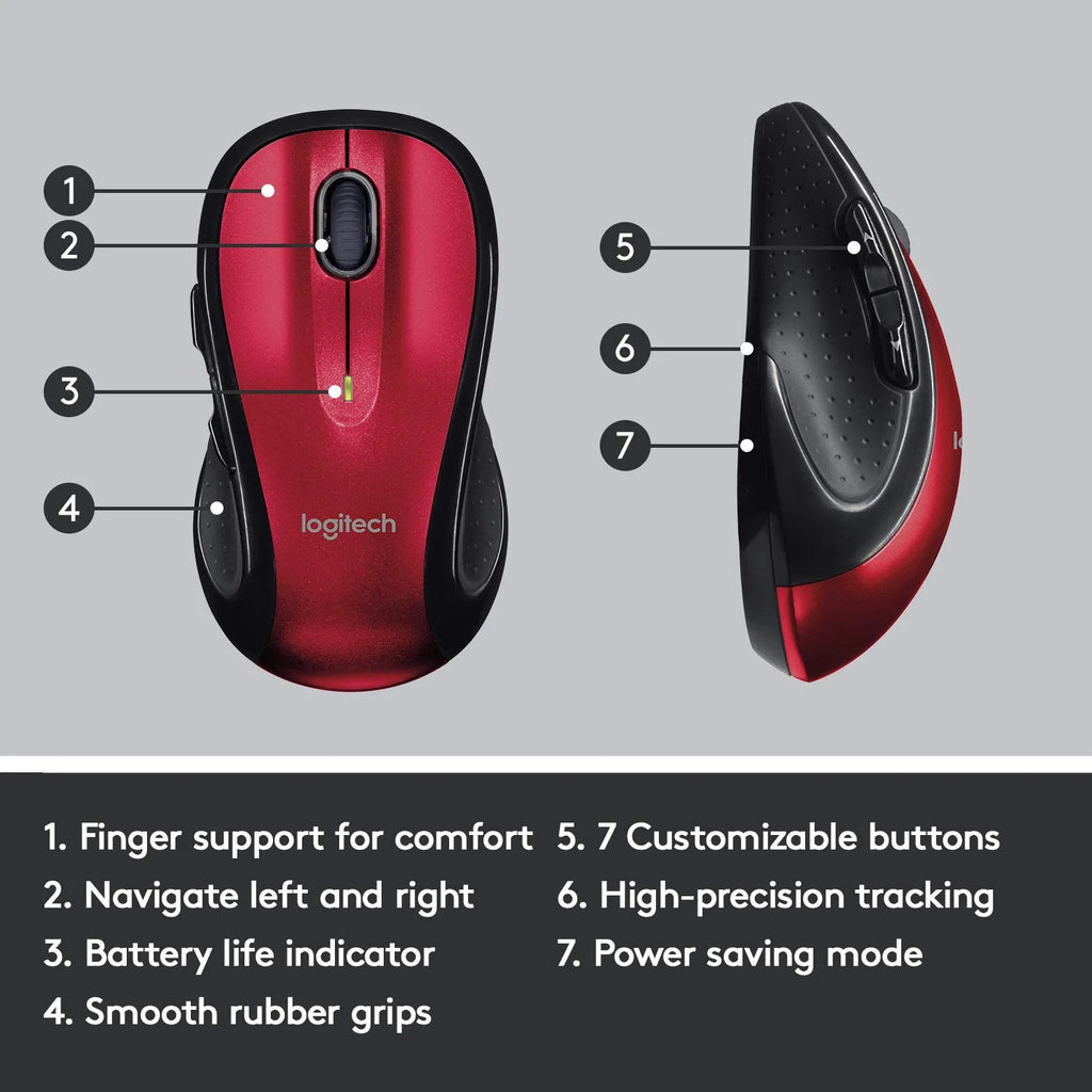 Wireless Computer Mouse Red U391