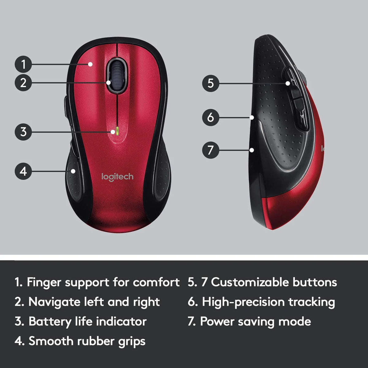 Wireless Computer Mouse Red U391