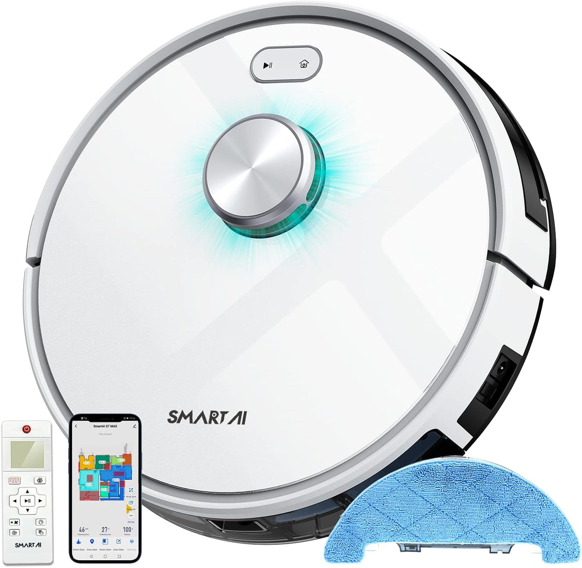 3200Pa Lidar Navigation Robot Vacuum and Mop Combo B1993