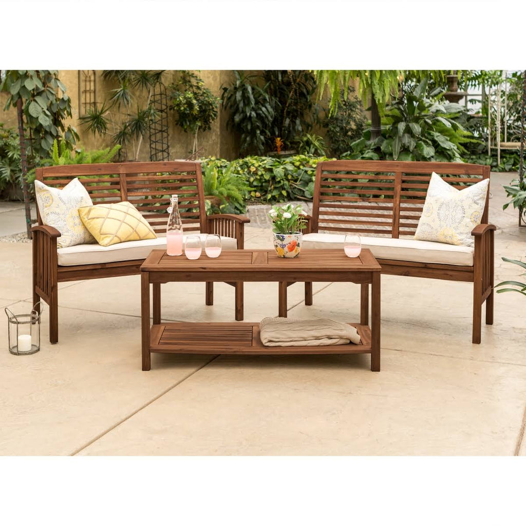 3-Piece Acacia Wood Patio Conversation Set G78900