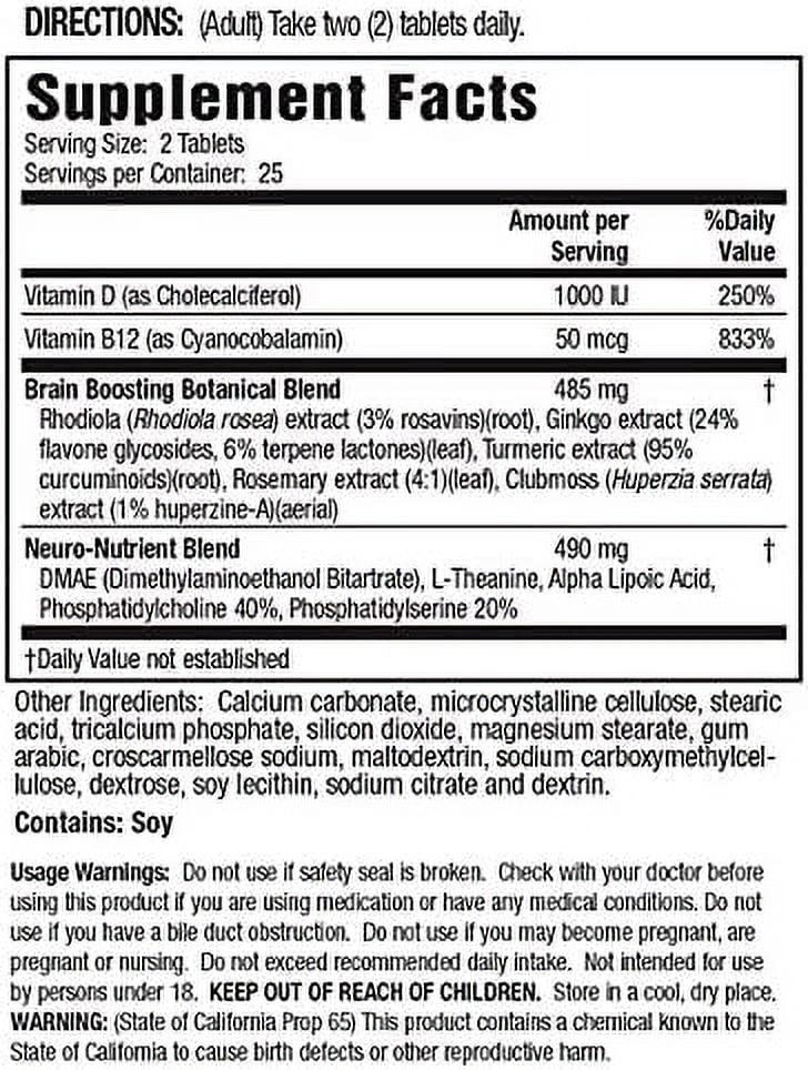 Healthy Brain Tablets 3 Pack R2093