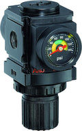 Air Regulator 1/2" NPT with Gauge, 250 psi Max Inlet, Pack of 2 I9752