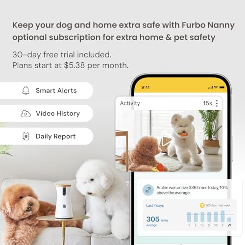 360° Cat Camera with Treat Dispenser and Speaker T39514