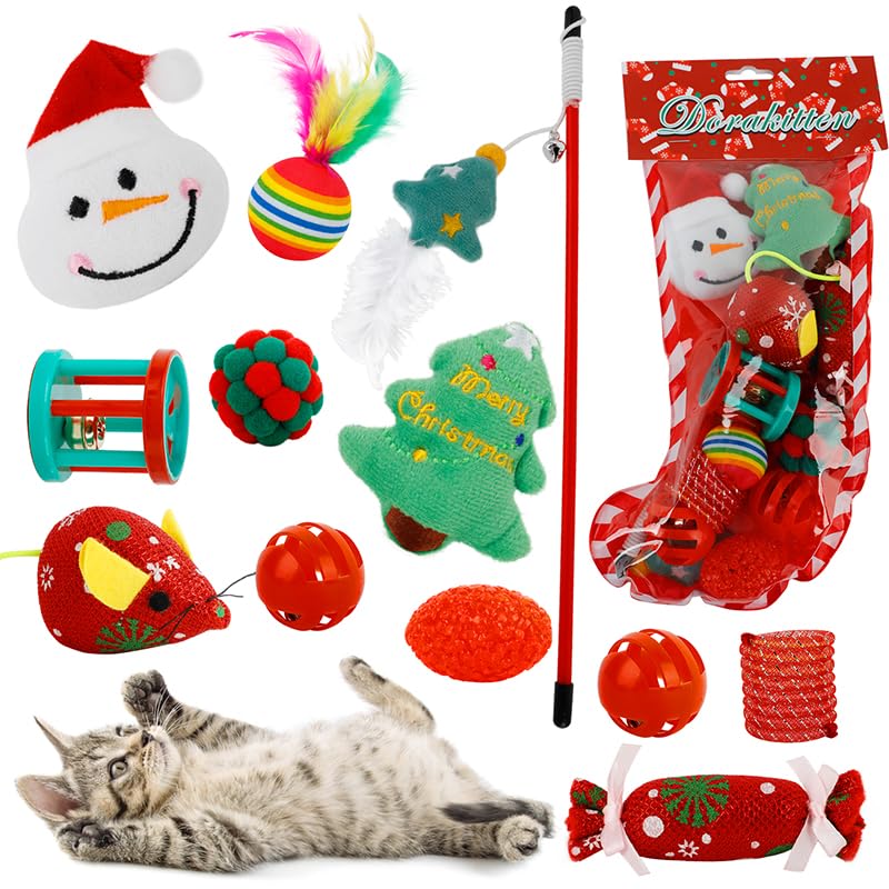 Christmas 12 PCS Catnip Plush Cat Toys P2728