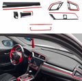 Carbon Fibre ABS Air Conditioning Outlet and Panel Instrument Panel for 10th Gen Honda Civic 2016 2017 2018 2019 2020 2021 N720