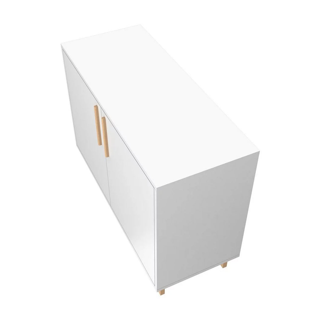 White Double Side Cabinet with 2 Shelves J9278
