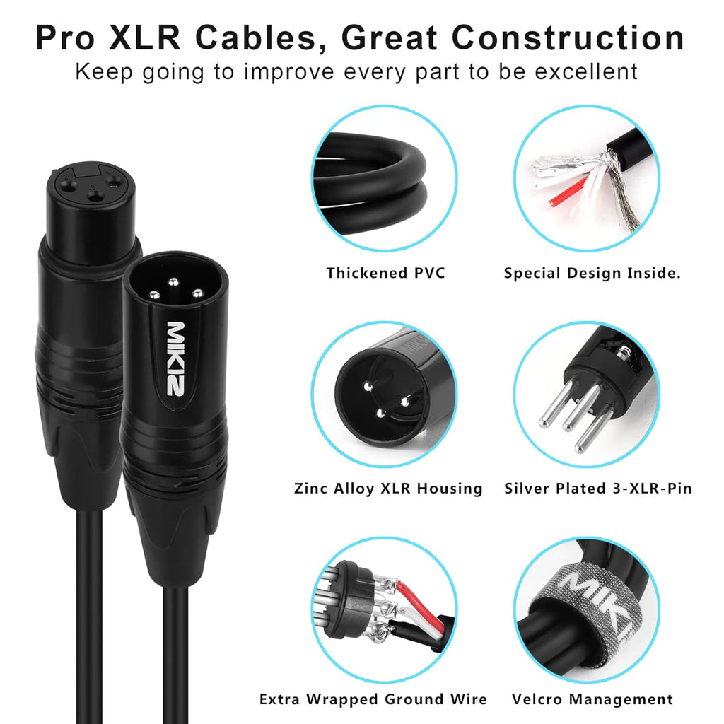 25 ft XLR Male to Female Patch Cables U498