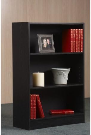 Black 3-Shelf Bookcase, Pack of 2 F9207