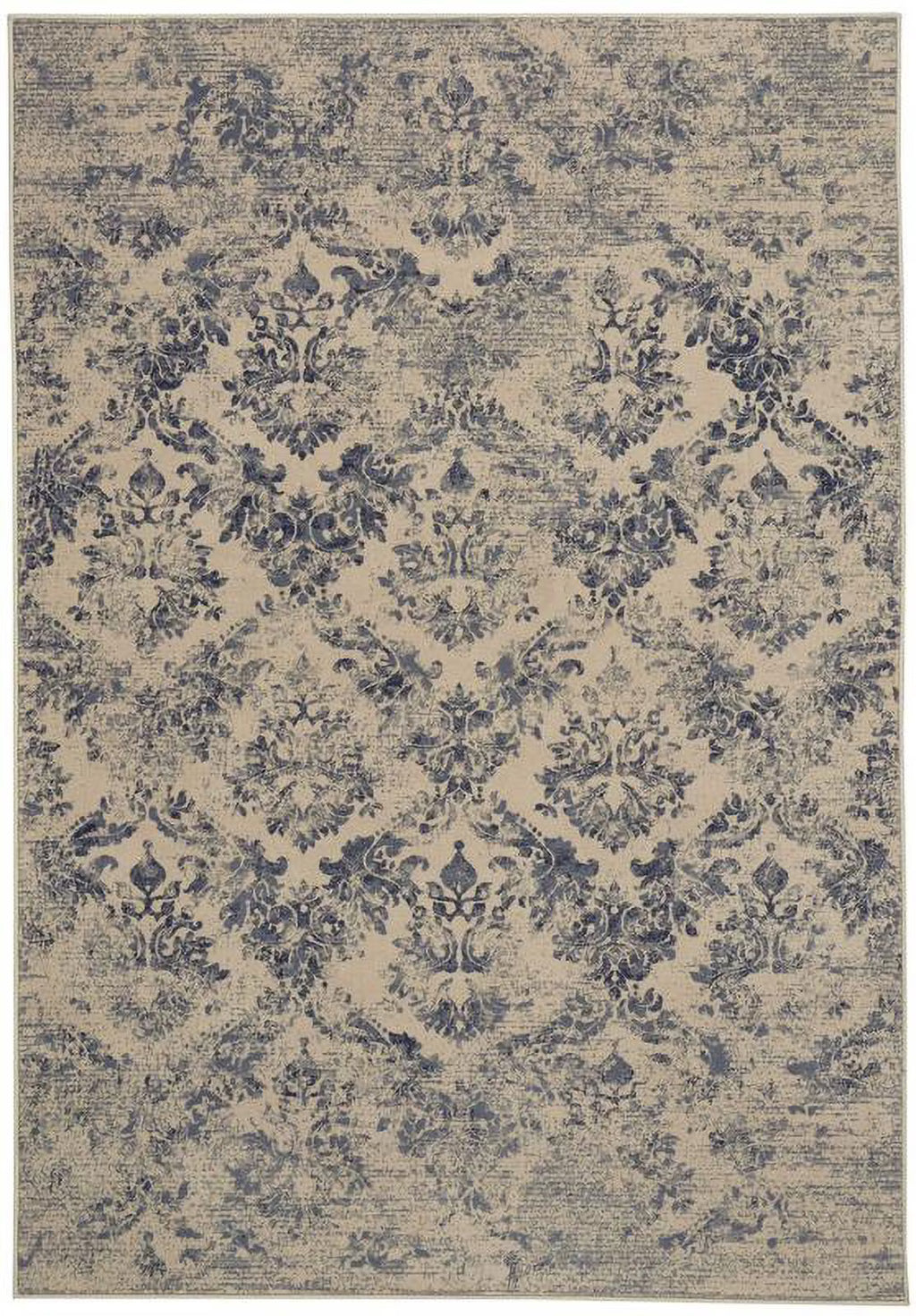 Azure Rectangle Machine Woven Rugs I3313