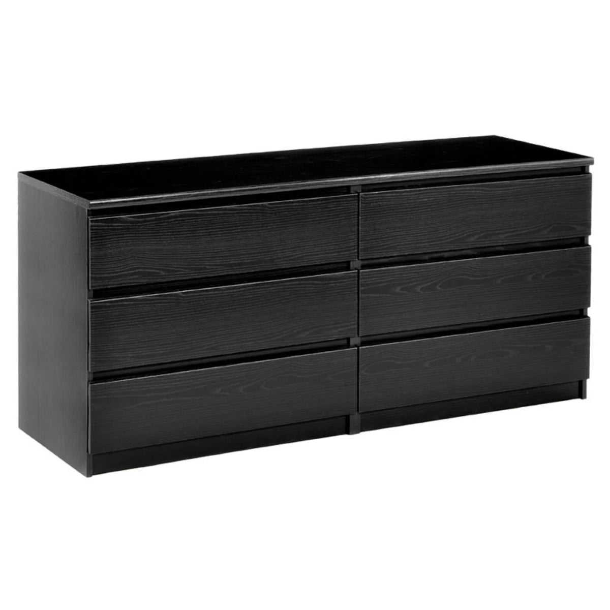 White High Gloss 6 Drawer Engineered Wood Dresser C815304