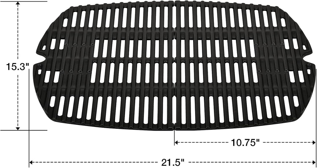 Cast Iron Cooking Grid Grates for Weber Q Series Gas Grill, Pack of 2 K6927