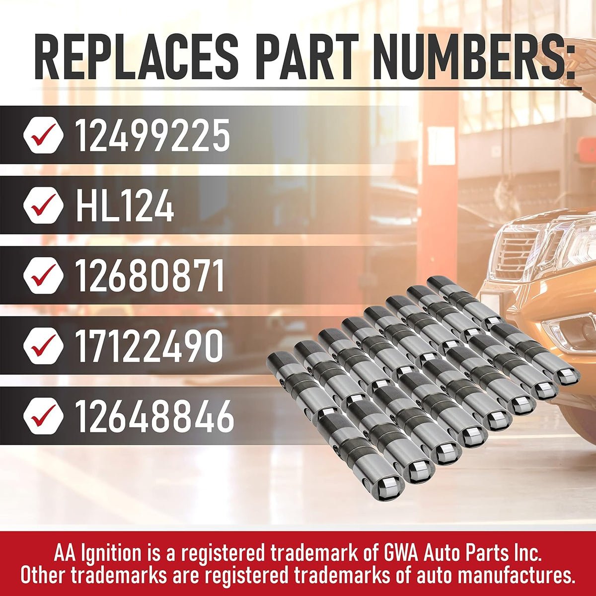 Replacement Hydraulic Roller Valve Lifters 16 Pieces O887883