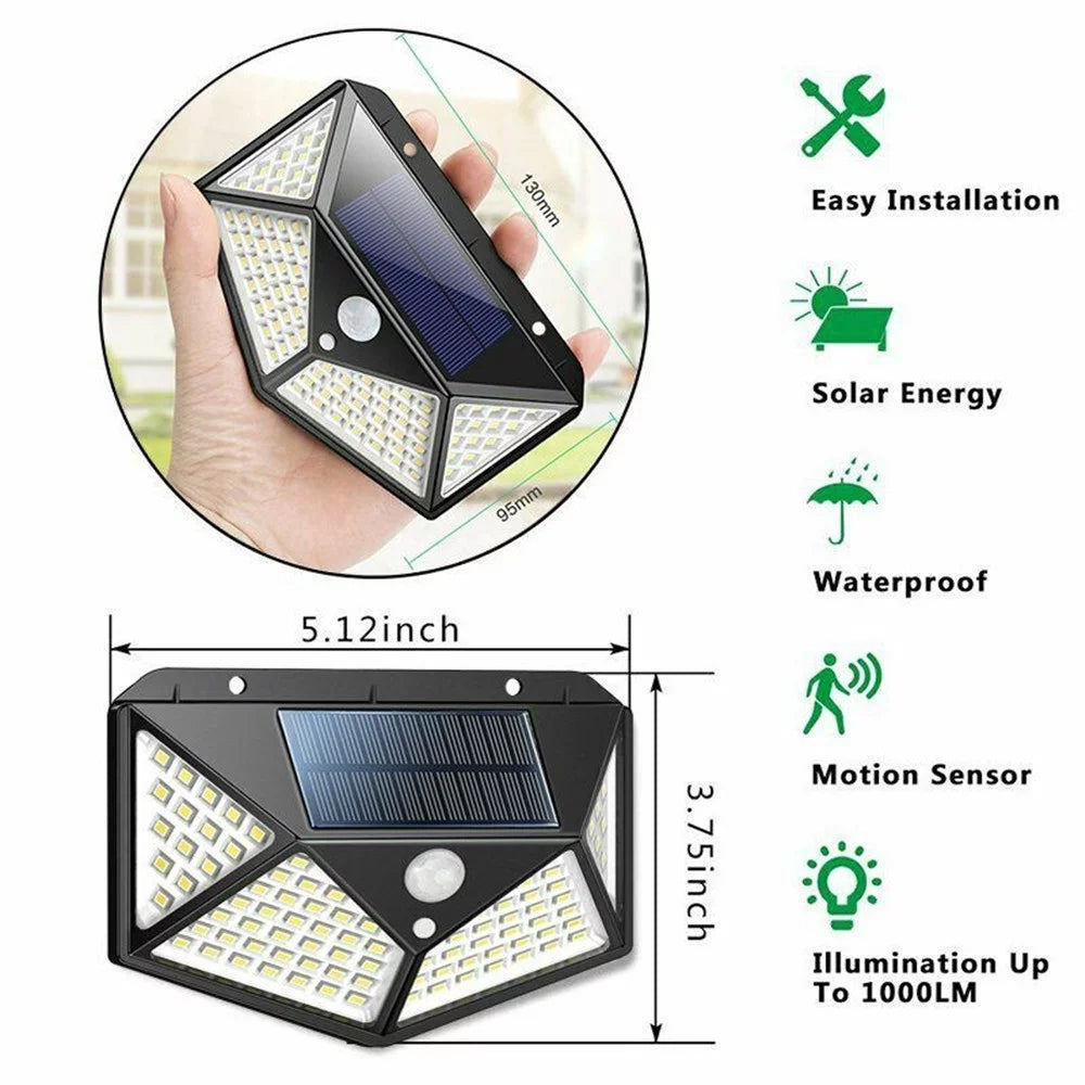 4PCS Solar Wall Light PIR Motion Sensor Waterproof A361849