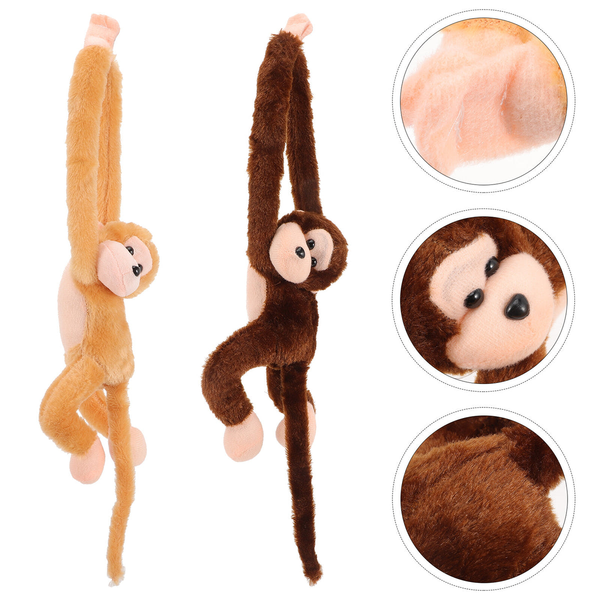 2Pcs Hanging Plush Monkey Doll Stuffed Animal Toy R361392