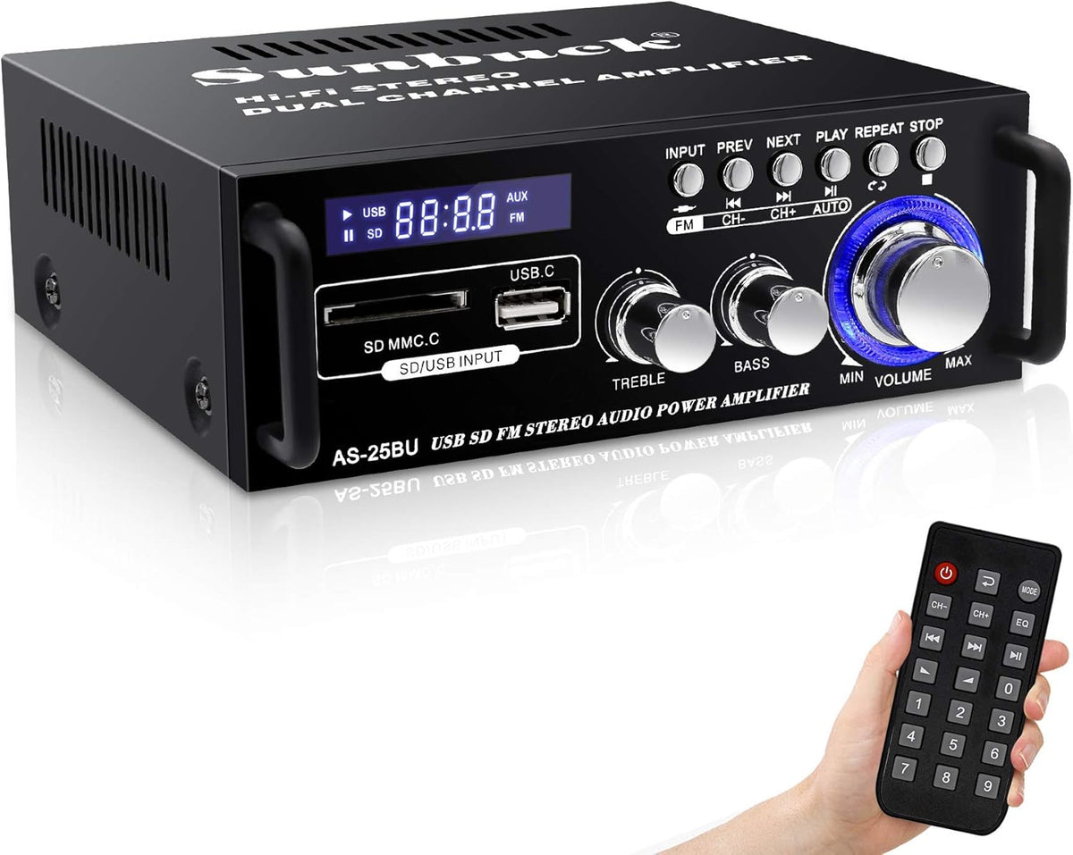 180W Wireless Bluetooth Stereo Amplifier, Dual Channel, Pack of 2 F15816