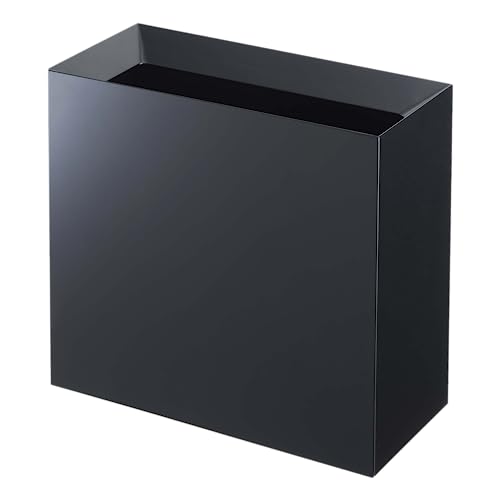White Plastic Tall Trash Can with Handle O387