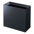 White Plastic Tall Trash Can with Handle O387