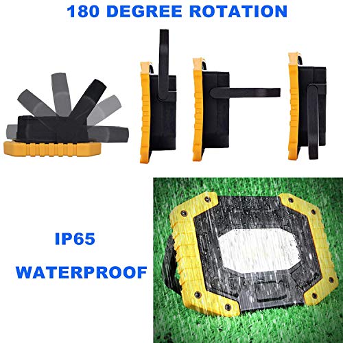 Rechargeable 2 Pack 30W 2000LM Portable Cordless Waterproof LED Work Light M7498