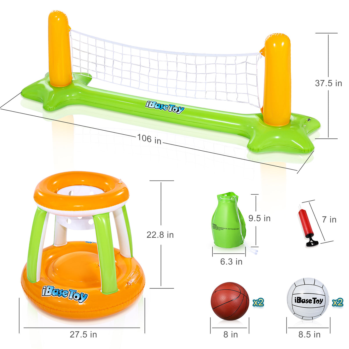 Floating Swimming Pool Toy Inflatables Volleyball Net Q94533