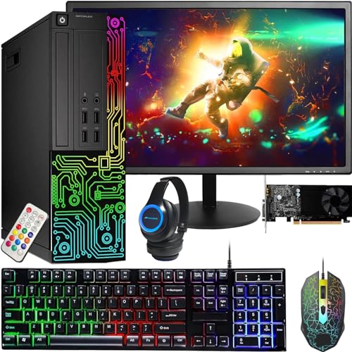 RGB Intel Core i5 Gaming Desktop PC with 24 Inch Monitor Q407