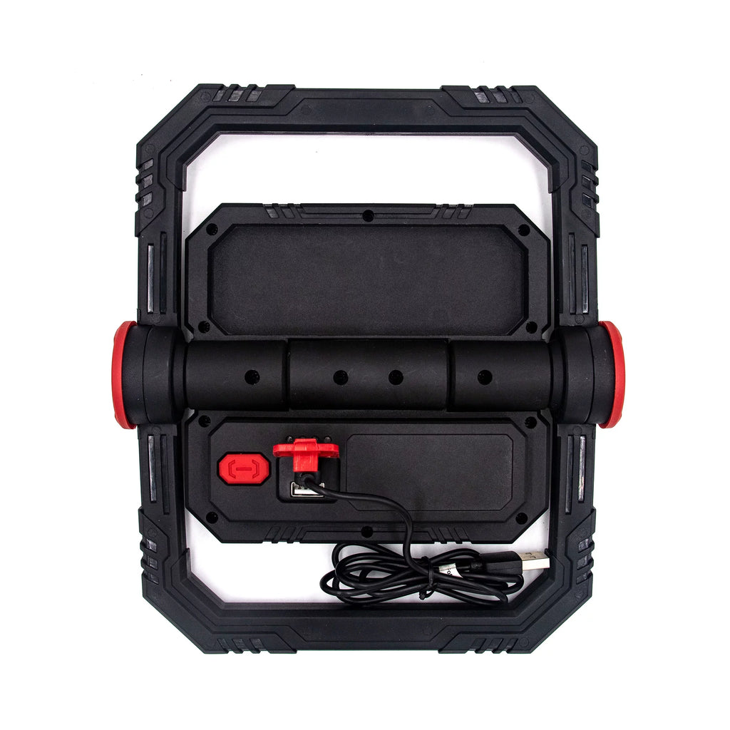 1000 Lumen Led Work Light Folding Stand Black Red Plastic I83483
