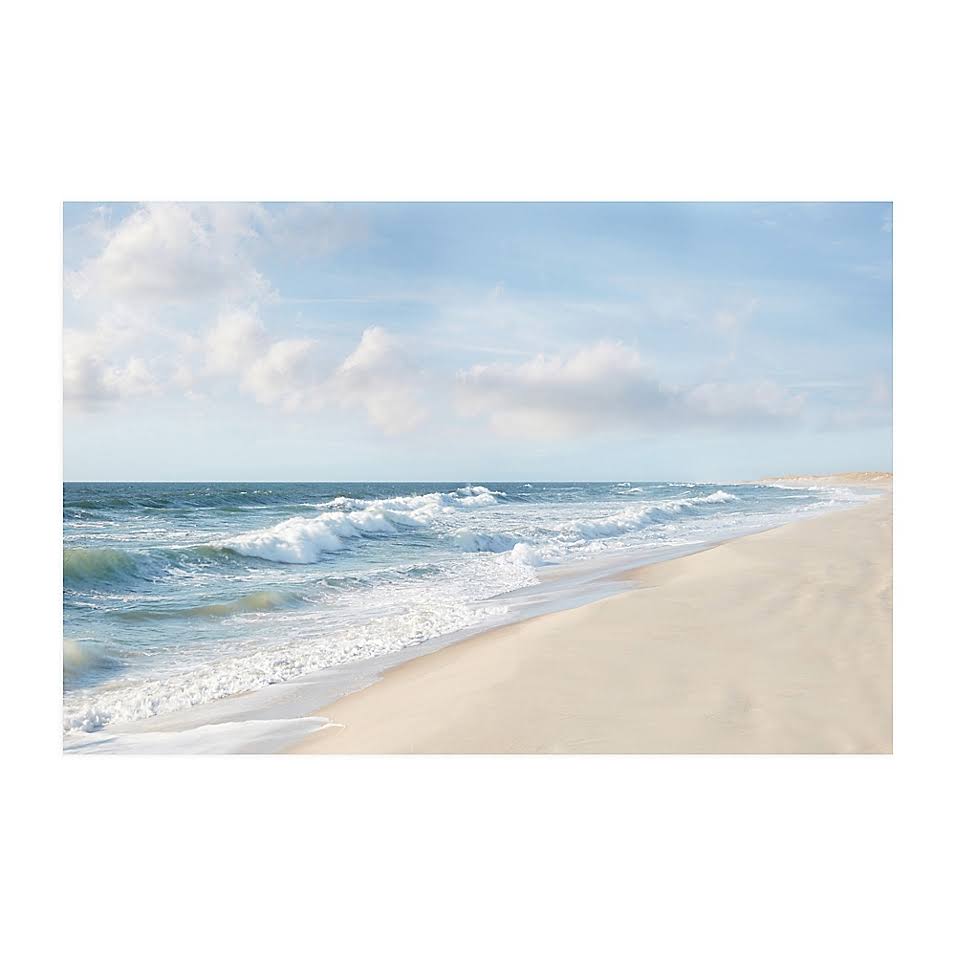 Shore and Waves Painting Print on Wrapped Canvas S1884