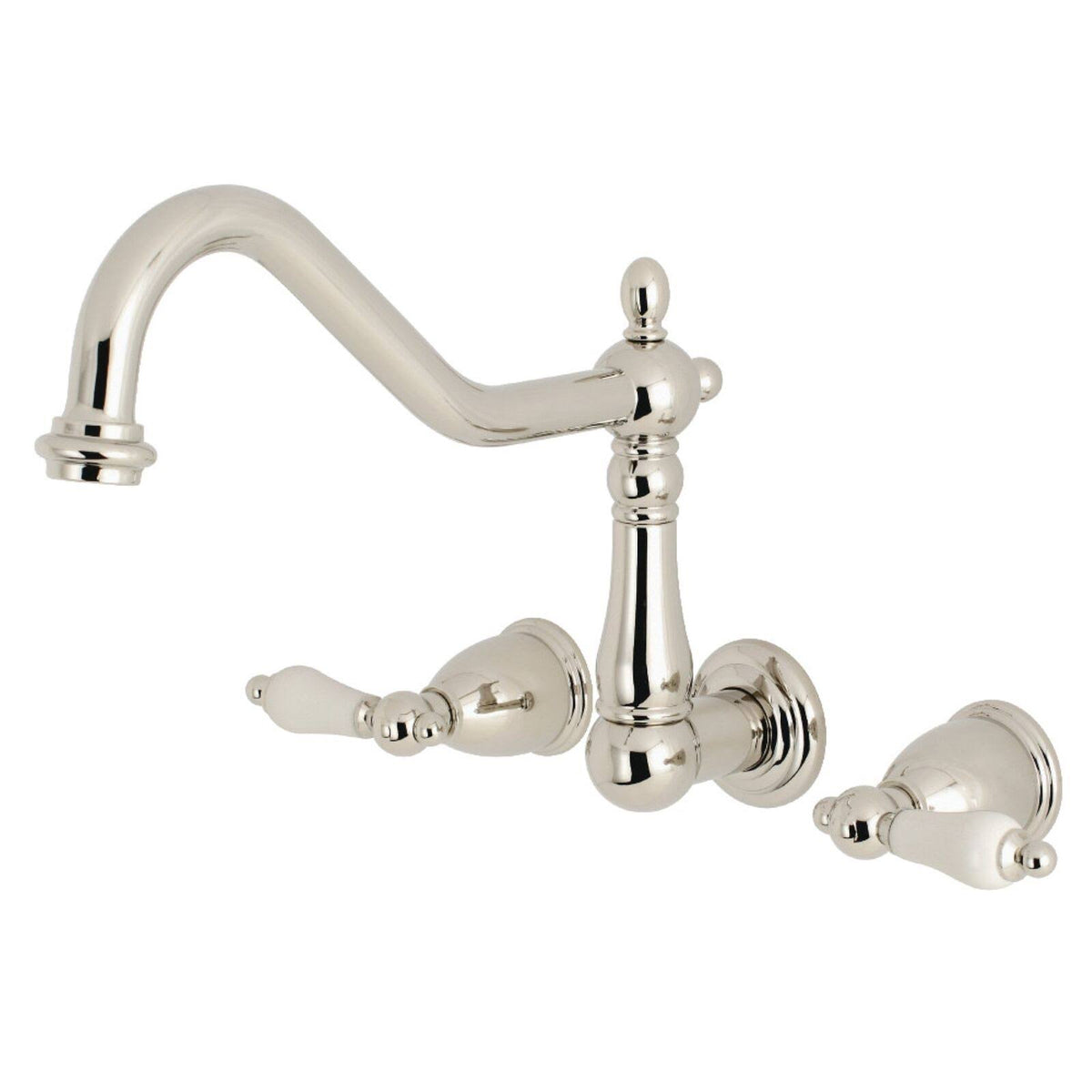 Polished Nickel Wall Mount Tub Filler Y337
