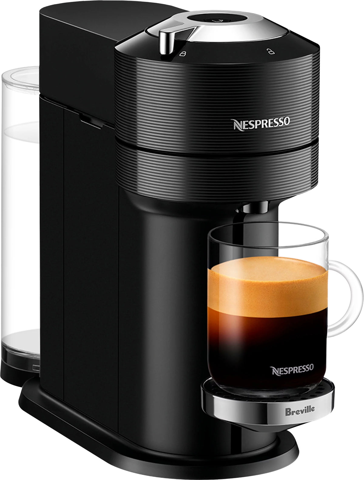Black Coffee Maker with Milk Frother T369