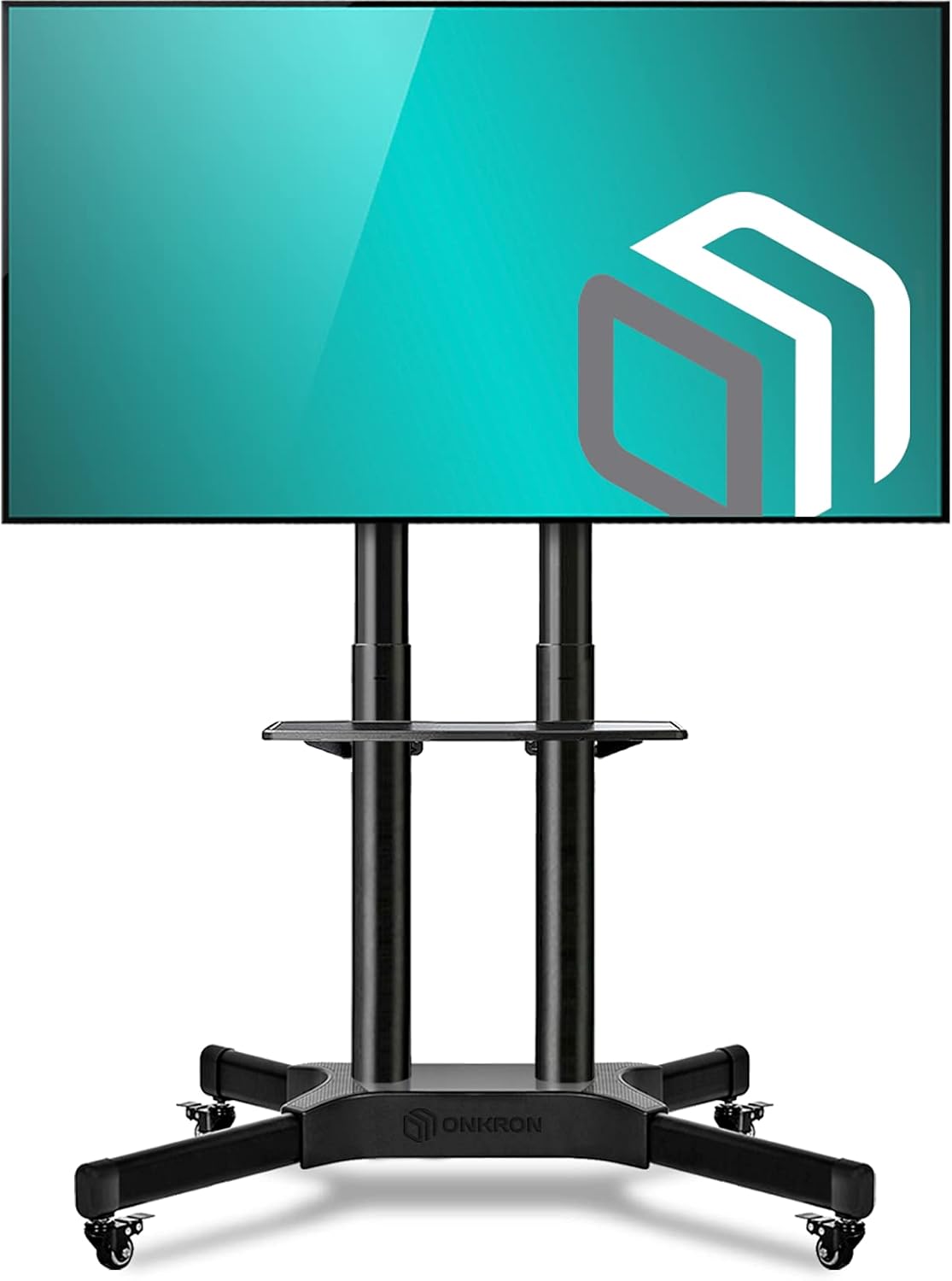 Mobile TV Stand Rolling TV Cart for 40 to 65 Inch LCD LED TV Screens with Wheels Shelves L92888