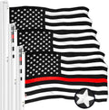 Thin Red Line Embroidered American Flag 2X3 FT B454116