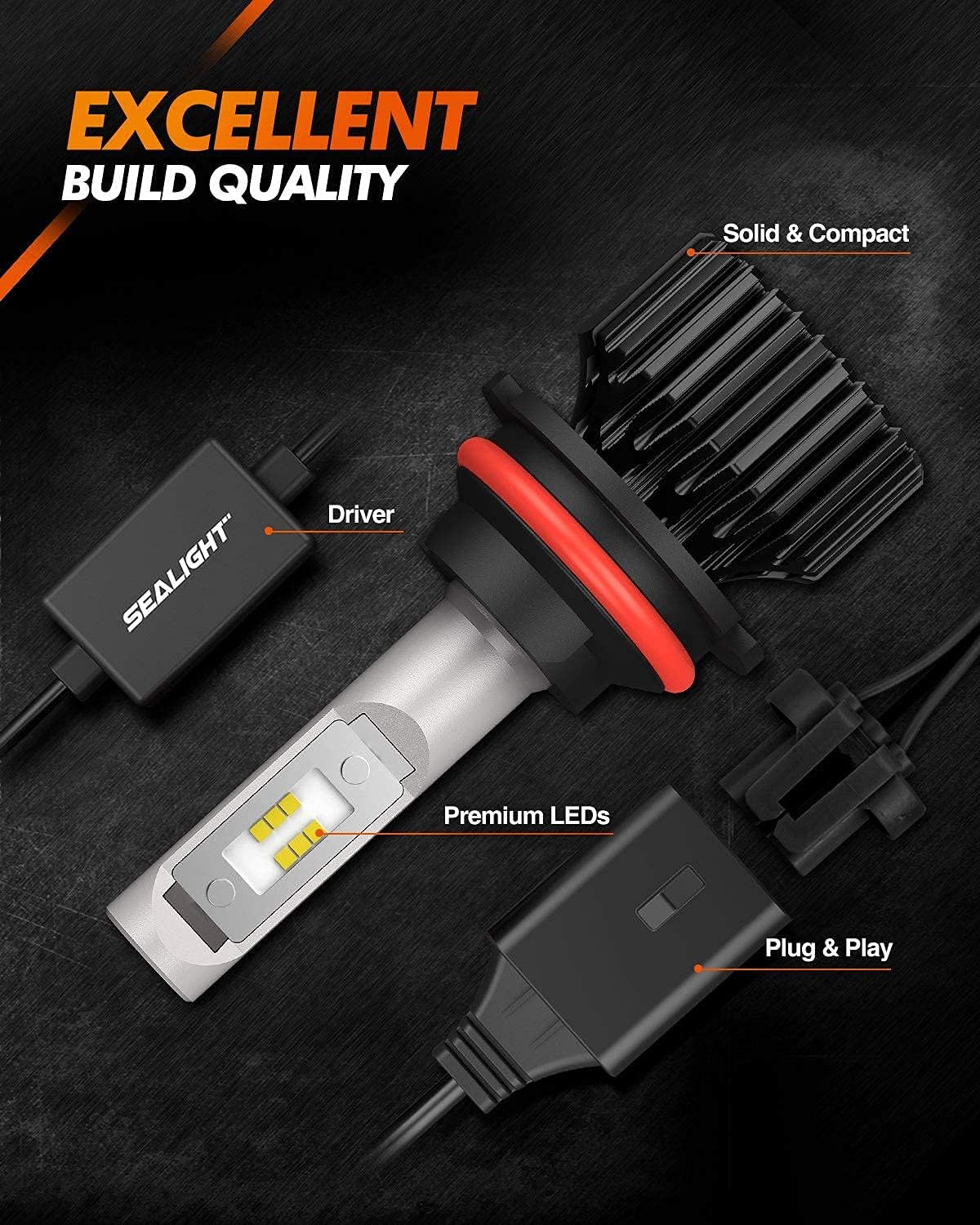 9007/HB5 LED Bulbs Pack of 2 G929