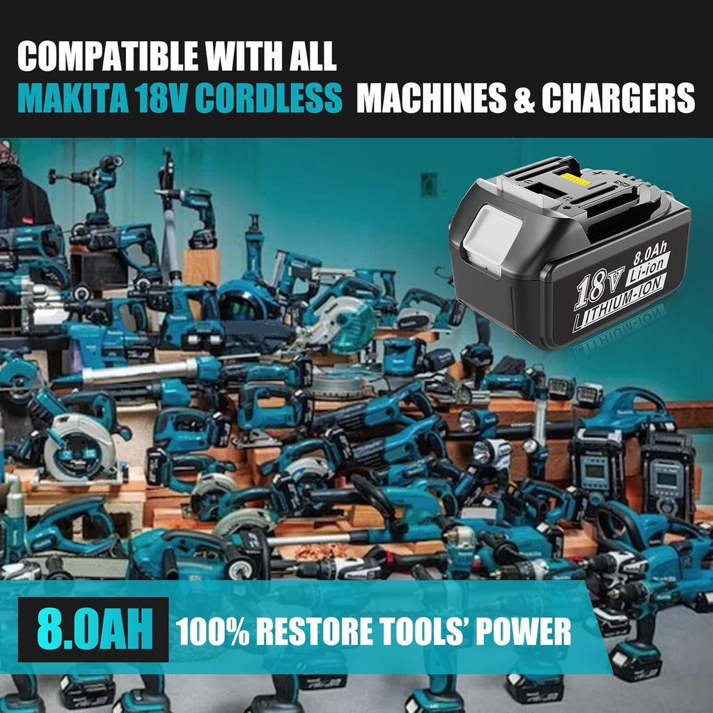 18V 8.0Ah Lithium-ion Battery for Cordless Power Tools A2289