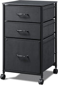 Black Mobile File Cabinet with Storage Shelf P42844