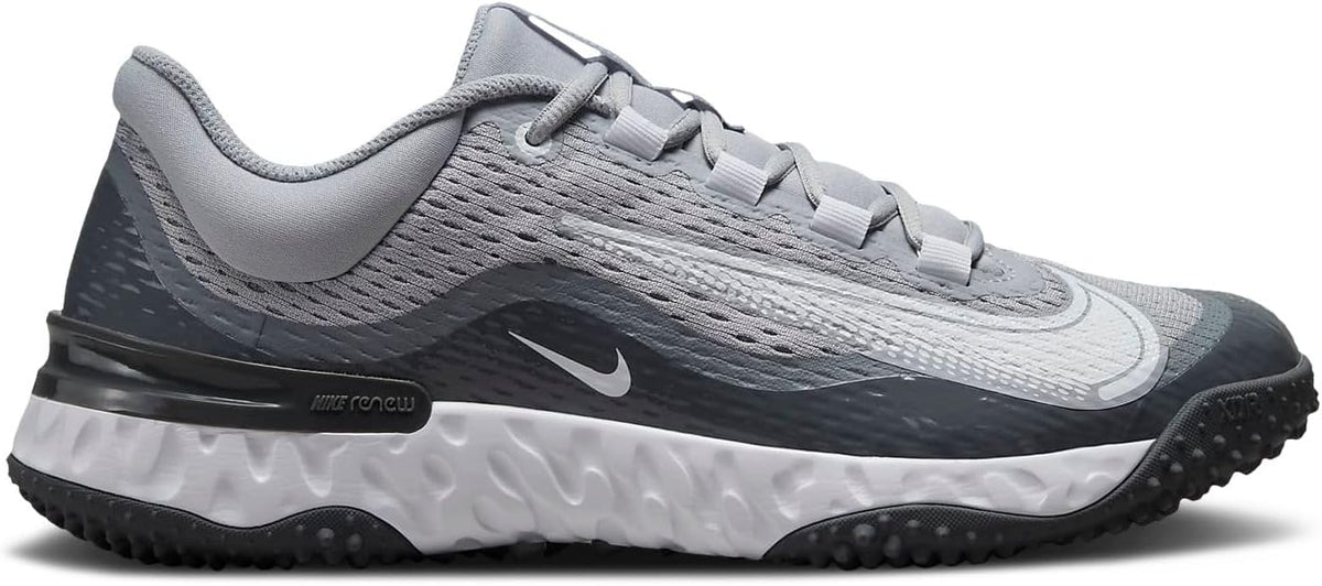 Grey/White Baseball Turf Shoes Z62771