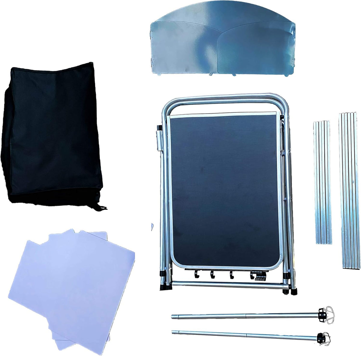 Multifunctional Aluminum Folding Camping Table with Storage Organizer M43982