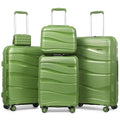 5 Luggage Sets PP Hardside Spinner Luggage Expandable Carry-on Suitcase P3294